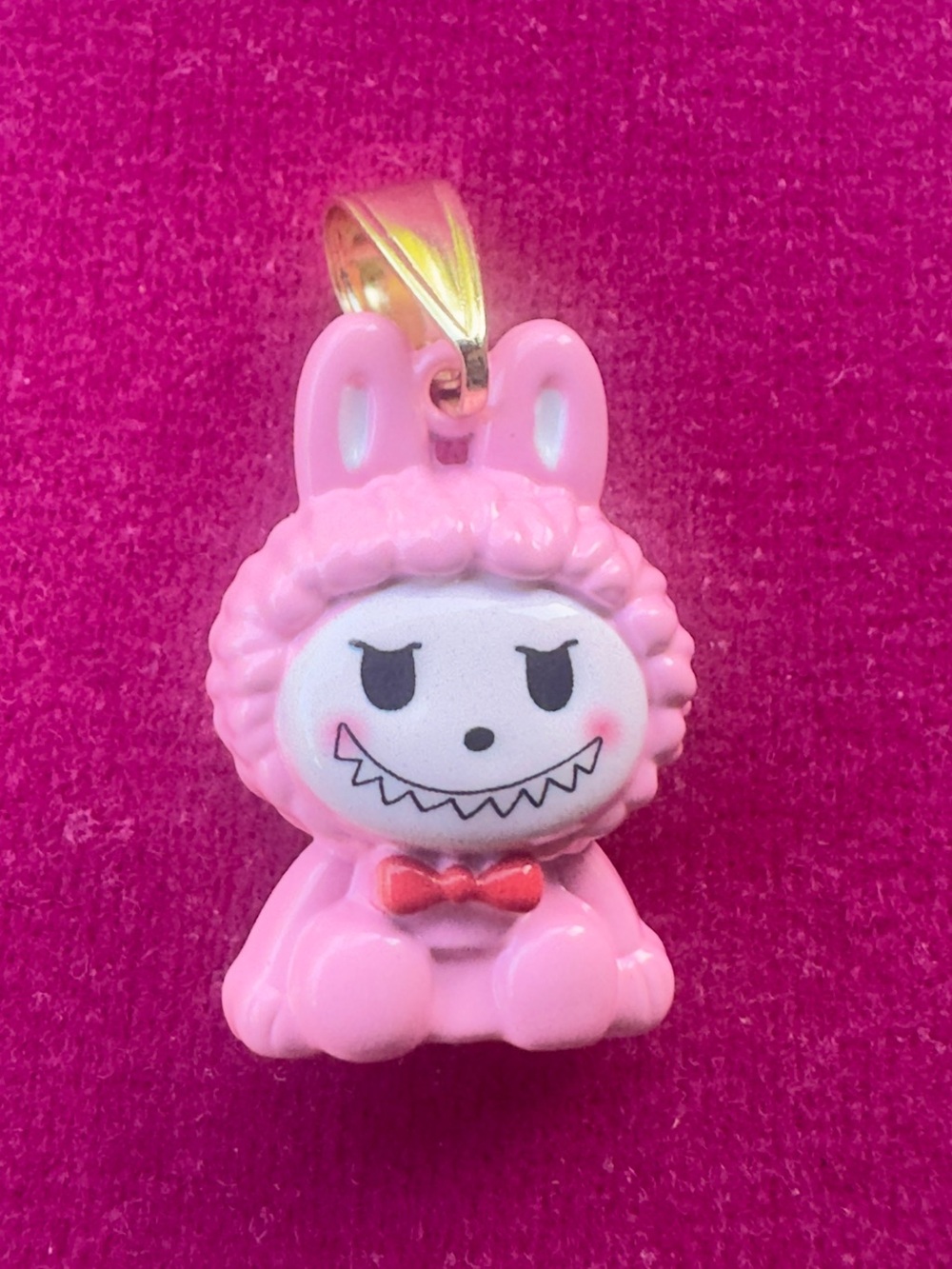 Pink Labubu Gold Filled Pendant